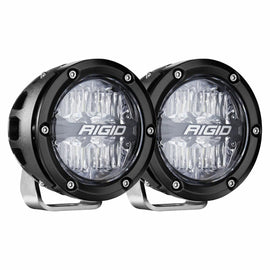 RIGID Industries 360-Series 4-inch RGB/2 RGBW LED illumination light with adjustable color settings and durable housing.
