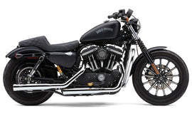 Chrome Cobra 3-inch NH Series slip-on exhaust for Harley Sportster 2014-2024, shown in the image.