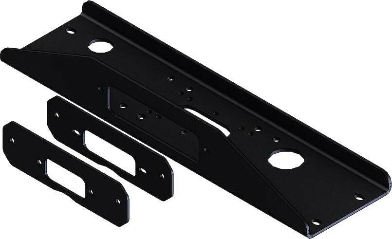 KFI Products Mahindra Roxor winch mount, durable black steel bracket for off-road vehicle winch installation.