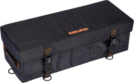 Kolpin semi-rigid black front L storage luggage with durable construction and secure fit, designed for outdoor vehicle storage.