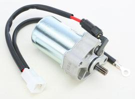 Ricks Motorsport Electric starter motor 27-61511, a compact black starter with mounting brackets for motorcycle engines.