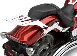 Chrome Cobra Solo Luggage Rack for Yam Raider 2008-2018, formed metal design with mounting hardware.