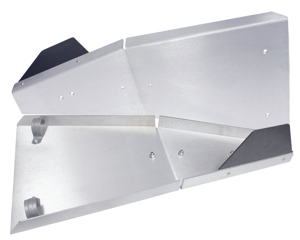 ModQuad Front A-Arm Guards for ATV, black protective braces with mounting hardware, designed for enhanced durability and fit.