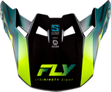 Fly Racing - Formula S Carbon Byte Visor Black Carbon/Teal/Lime Yl/Sm - 73-4453VS