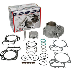 Rear Cylinder Works piston kit with multiple piston components and hardware for motorcycle engine repair.