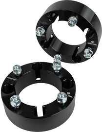 Open Trail 2-inch wheel spacer for 4/137 stud pattern, featuring 12mm x 1.25mm threaded holes, displayed on vehicle wheel assembly.