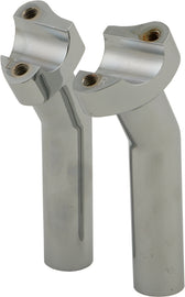 HardDrive 5.5-inch chrome H-Bar risers with pullback design for motorcycle handlebars, model 820-1343C.