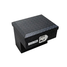 Load image into Gallery viewer, Kolpin UTV diamond plate bedside saddle box rack, durable metal storage solution with secure latch for utility vehicles.
