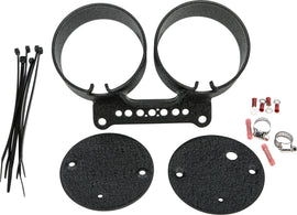 HardDrive dual gauge mount bracket kit in black with two gauge holders and mounting hardware for vehicle installation