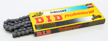 Load image into Gallery viewer, D.I.D Super 520nz-116 non O-ring motorcycle chain with silver finish, links and pins visible on the chain for durability and performance.