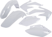 Load image into Gallery viewer, Acerbis white plastic kit for motorcycles, featuring various molded plastic parts, displayed on a plain background.