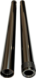 Pro-One Performance black fork tubes with 39mm diameter and 26 1/4 inch length, designed for motorcycle front suspension.