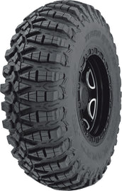 GBC Tire Terra Master F/R 27x10R14 radial tire with LR785lbs capacity, shown on a wheel for all-terrain use.