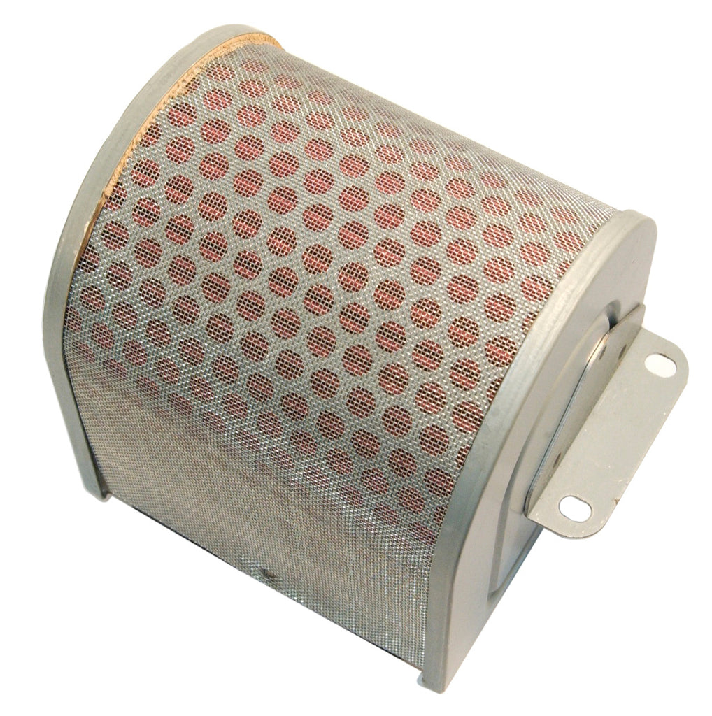 Emgo air filter 78-9319 for motorcycle or small engine, showing the cylindrical filter element with metal frame and pleated design.