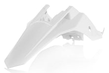Load image into Gallery viewer, Acerbis white rear fender for motorcycle, showing smooth plastic surface and mounting holes for easy installation.