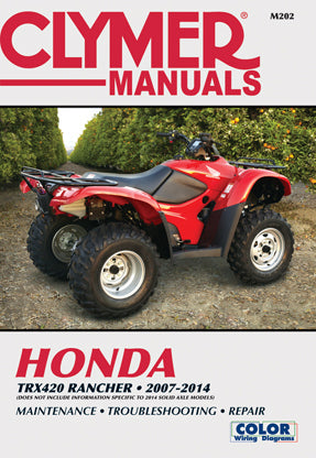 Clymer Rancher 27-M202 repair manual for chainsaw tools, showing detailed diagrams and instructions for maintenance and repair.