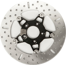 EBC Motorcycle Brakes V-Twin Street Rotor FSD010B, floating chrome and black finish, designed for V-twin street motorcycles.