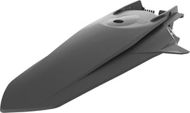 Polisport Plastics rear fender in Nardo grey for motorcycle, durable plastic design, shown in the image.