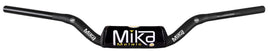 Mika Metals Raw Series 1-1/8 inch black handlebar with Sx bend, showcasing a sleek, durable motorcycle or bike handlebar.