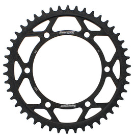 Supersprox steel rear sprocket 46-tooth for 525 chain, black finish, off-road motorcycle part, compatible with Yamaha models