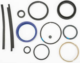 Fox suspension Float rebuild kit with various seals and components for Fox shock absorbers, shown in the image.