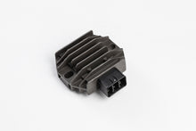 Load image into Gallery viewer, Ricks Motorsport Electric rectifier/regulator for motorcycle electrical systems, with metal fins and wiring connections.