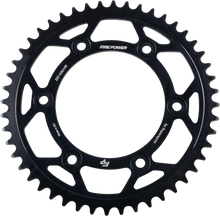 Load image into Gallery viewer, Fire Power steel 48-tooth rear sprocket for Honda CRF250 motorcycle, black finish with gear teeth visible.
