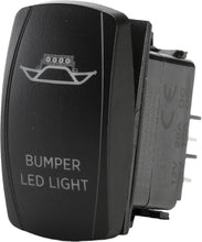 Load image into Gallery viewer, FLIP Switch Products Bumper Lighting Switch Pro Series backlit switch with modern design, black housing and illuminated toggle.
