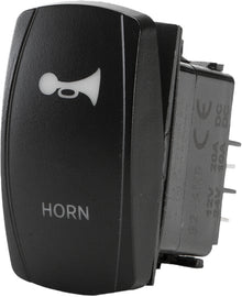 Backlit FLIP Switch Products Horn Accessory Switch Pro Series, automotive switch with illuminated button for vehicle horn control.