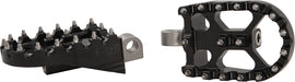 Flo Motorsports Moto Style Footpeg Set in black, 2