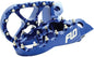 Blue Flo Motorsports Pro Series Foot Pegs for motorcycles, featuring durable metal construction and vibrant blue finish.