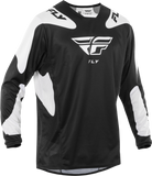 Fly Racing Kinetic Sym Jersey Black/White Lg 378-421L