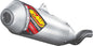 FMF Racing Powercore 4 exhaust muffler with black finish and mounting hardware for off-road motorcycles.