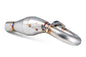 FMF Racing exhaust system for Honda motorcycles, featuring a sleek stainless steel design and header pipe for enhanced performance.