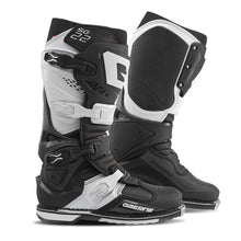 Load image into Gallery viewer, Gaerne SG22 motocross boots in black and white, size 12, featuring durable construction and secure ankle protection.
