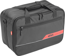 Load image into Gallery viewer, GIVI removable inner liner bag, accessory for motorcycle luggage, shown with zippers and fabric compartments.