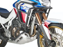 Load image into Gallery viewer, GIVI engine guards upper HON 270-6533, black protective braces for motorcycle engine protection, mounted on bike engine area