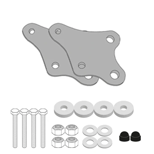 GIVI Tnh1201 mounting kit with guards and braces for motorcycle HON 270-6700, shown in black with metal components