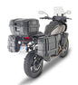 GIVI side case hardware and fasteners for Harley-Davidson models, including fittings and mounting brackets.