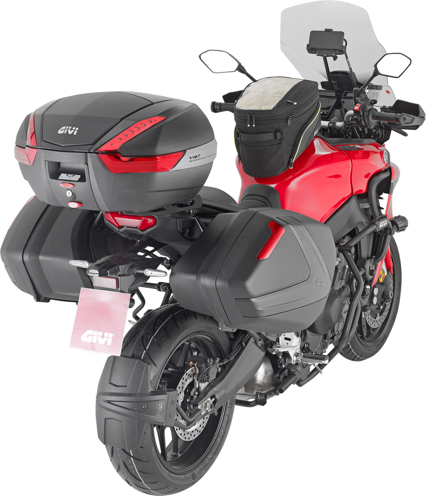 GIVI V35/V37 sidecase hardware and fasteners for Yamaha motorcycles, including fittings and mounting components.
