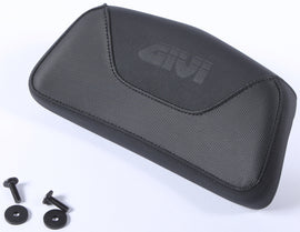 GIVI Blade Top Case soft luggage with backrest, designed for motorcycle storage, featuring a sleek black finish and secure mounting.