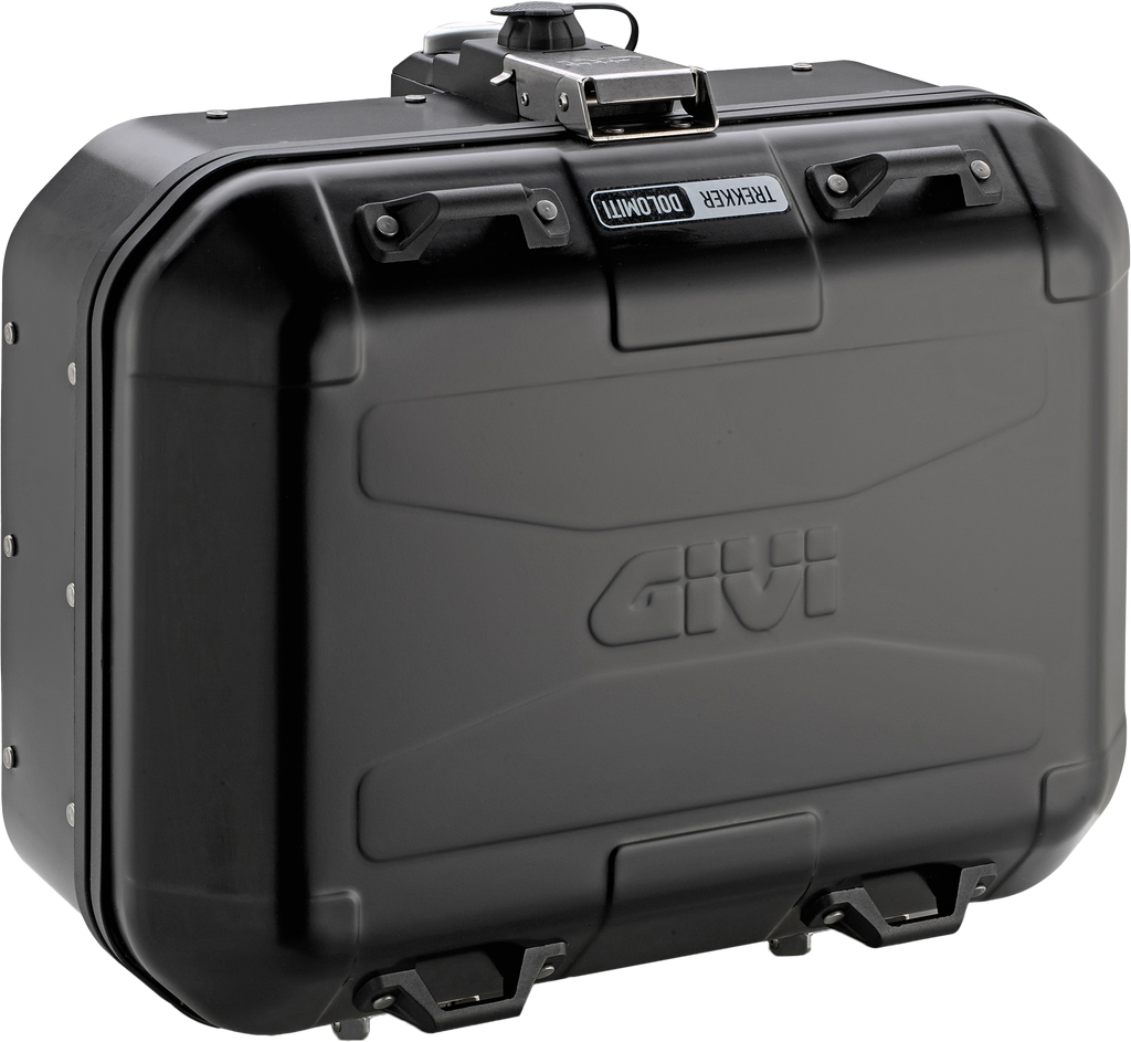 Black GIVI Dolomiti Monokey luggage case with 30-liter capacity, designed for motorcycle storage and travel.