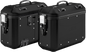 Pair of GIVI Dolomiti Monokey side cases in black, 36L luggage for motorcycle storage, shown from the side.