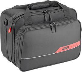 GIVI Inner Liner Bag Dolomiti 30L in black, designed for GIVI luggage, showing the bag inside a motorcycle luggage compartment.