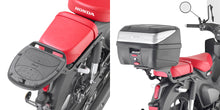 Load image into Gallery viewer, GIVI rear luggage rack Monolock HON model for motorcycle, made of durable metal with black finish, designed for secure luggage mounting.