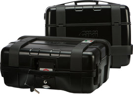 Pair of GIVI Trekker side cases, 33L black motorcycle luggage with 20.7x9.5x16.2-inch dimensions for touring and travel.