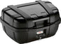 GIVI Trekker Top Case 52L black motorcycle luggage with sturdy design, measuring 23.6x12.4x18.1 inches.