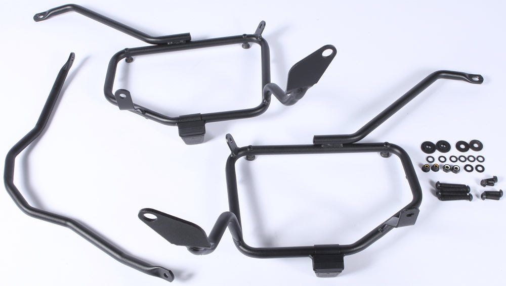 GIVI side case hardware mount brackets for motorcycle, showing metal brackets and mounting components.