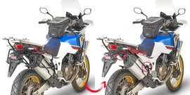 GIVI Side Case Hardware 270-6388 mounts and brackets for motorcycle side cases, shown on a motorcycle.