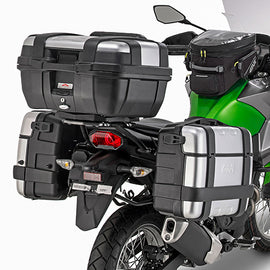 GIVI side case hardware mounts and brackets for secure attachment of motorcycle side cases.